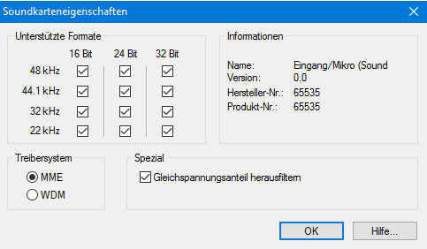 Gleichspannung entfernen