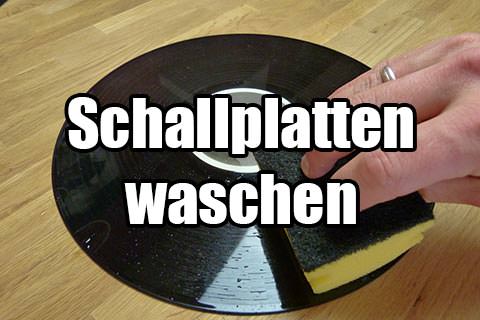 Schallplatten mit der Hand waschen