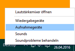 Windows Soundeinstellungen